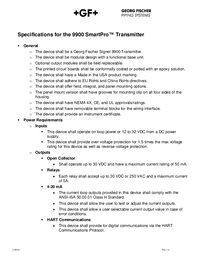 Thumbnail of document Data Sheet - 9900 Transmitter